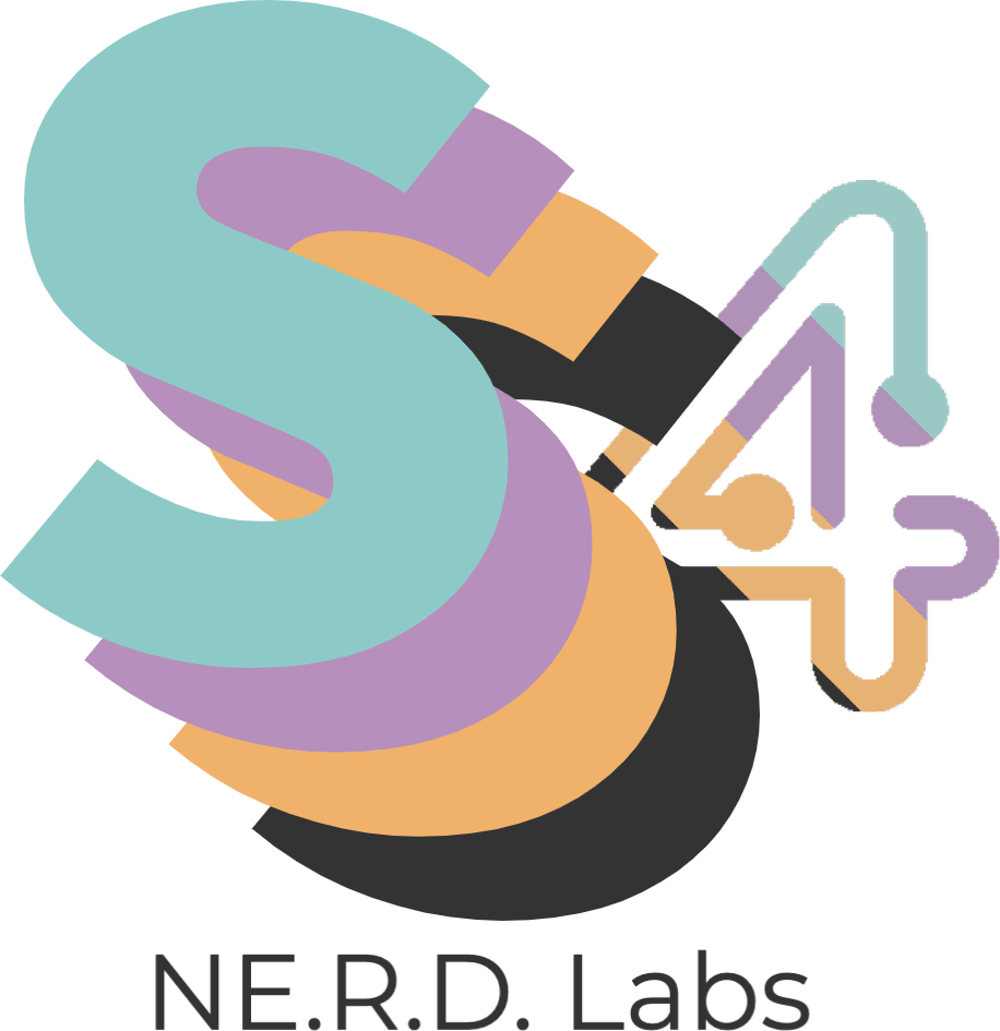 Logo SFour con testo NE.R.D. Labs